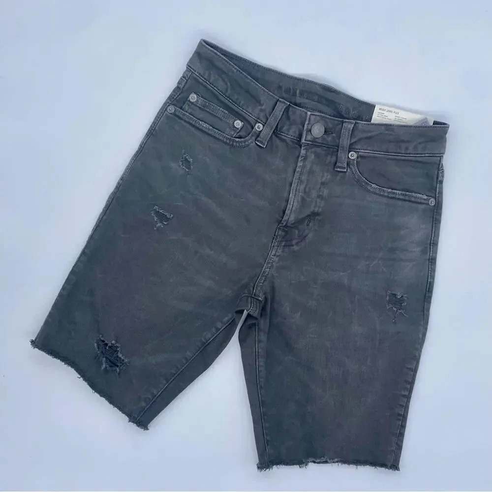 NWT American Eagle AE Next Level Stretch FLEX Bermuda Denim Jean Short 26
